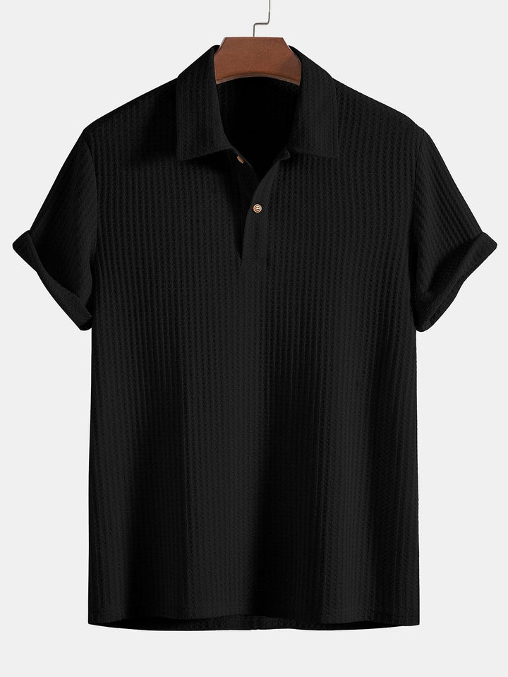 Polo Nathan Homme | Maille gaufrée, manches courtes 2