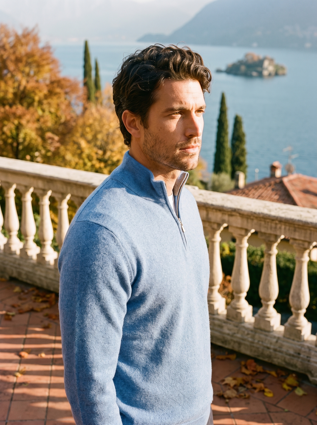 Pull camionneur zippé Noah pour Homme | Coton et laine, coupe ajustée 0