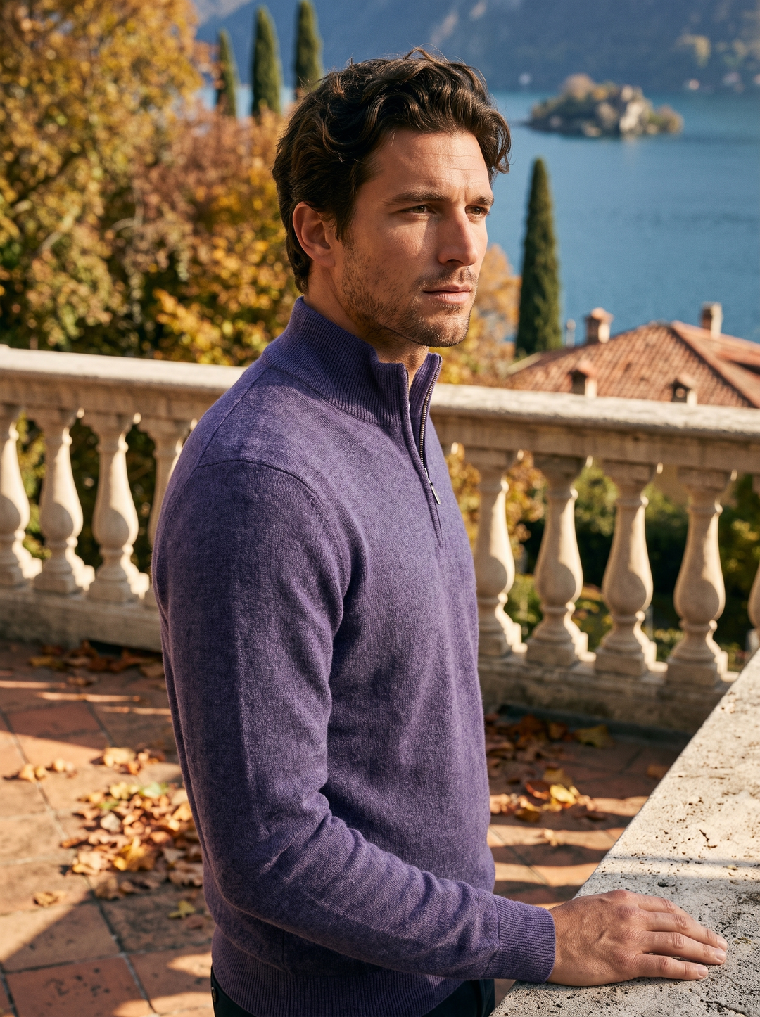 Pull camionneur zippé Noah pour Homme | Coton et laine, coupe ajustée 2