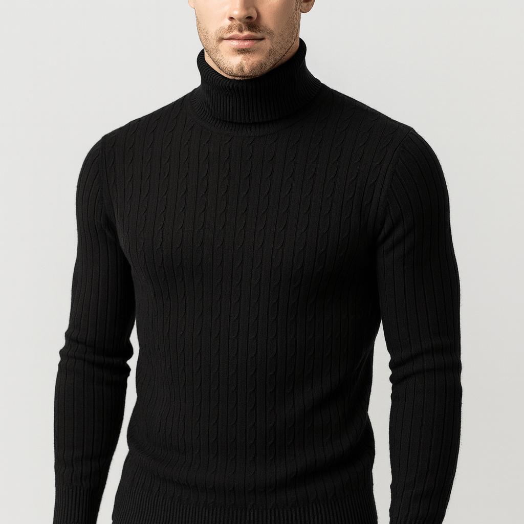 Pull col roulé en laine légère Alexandre Homme | Coupe classique ajustée 3