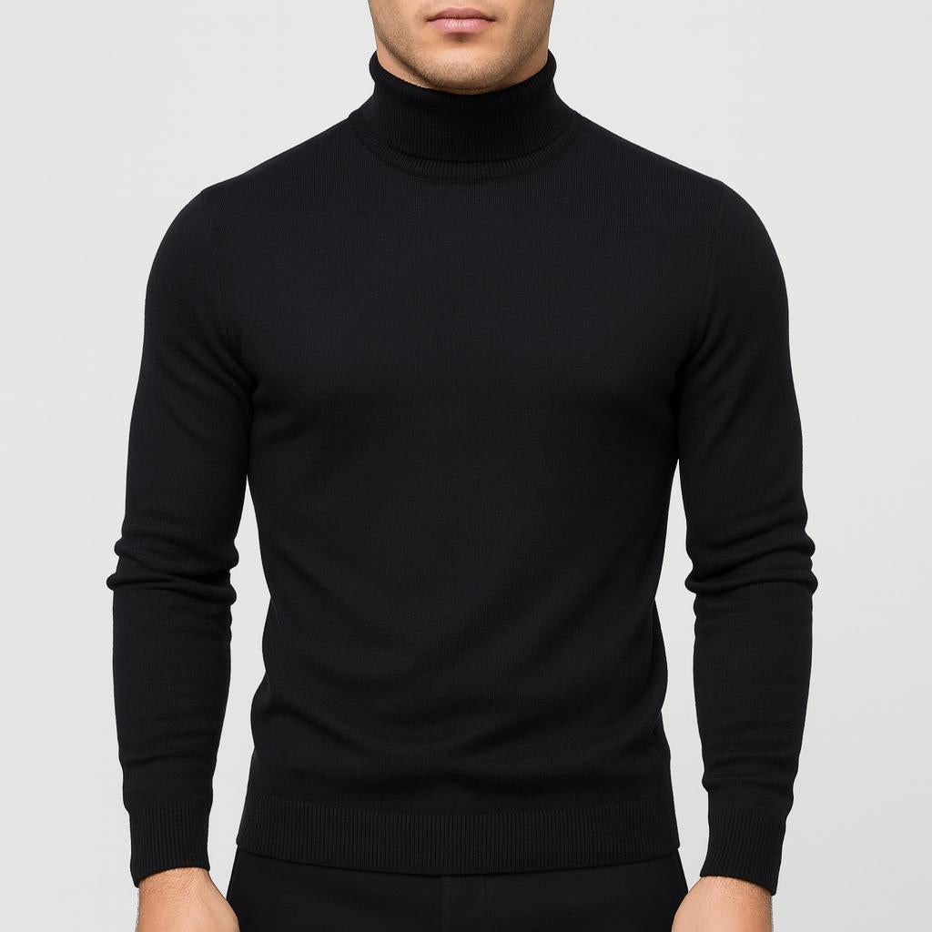 Pull col roulé en laine mérinos Victor Homme | Ajusté, doux et léger 1