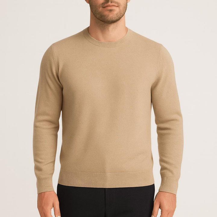 Pull en laine fine Raphaël pour Homme | Léger, chaud, bords-côtes 1