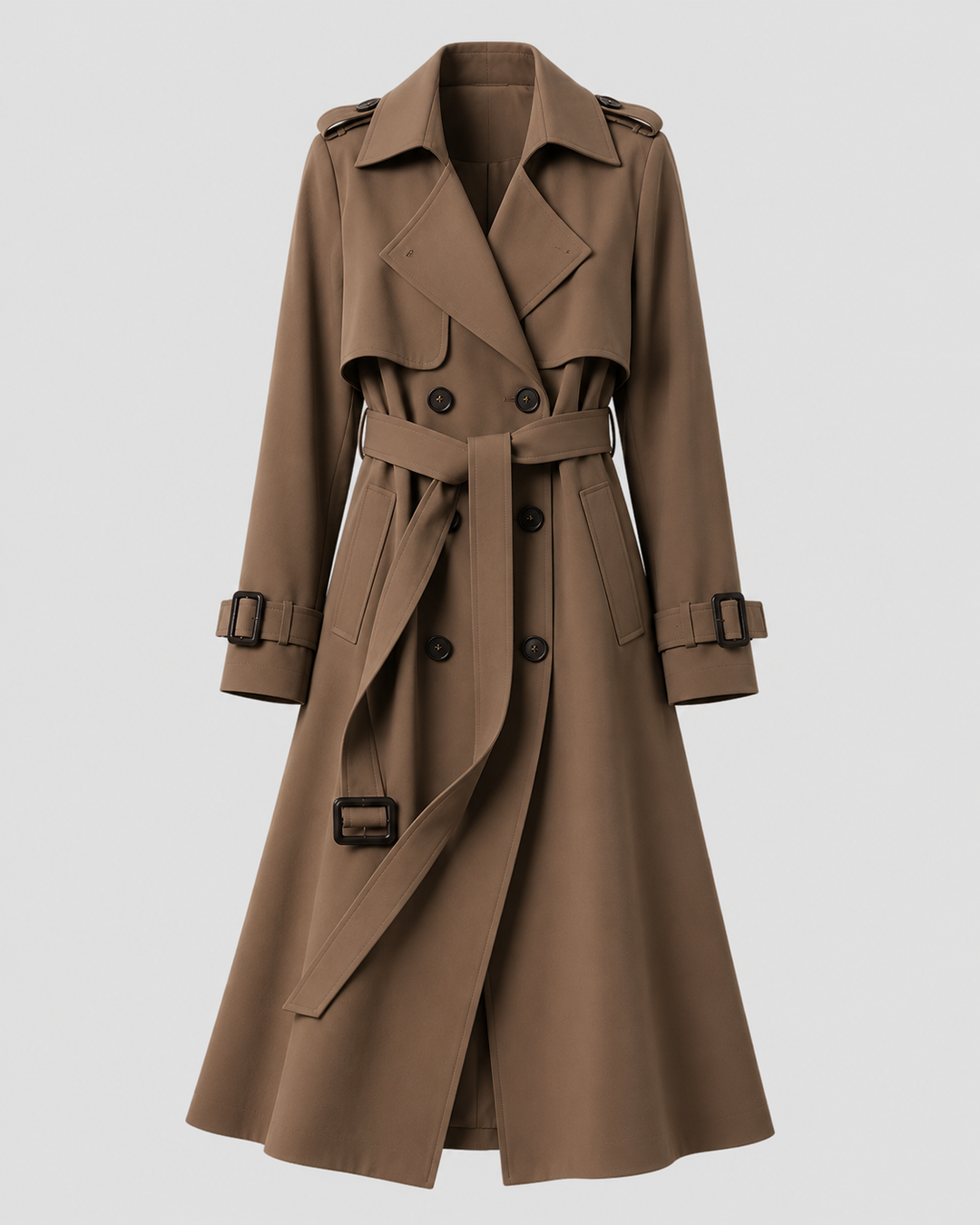 Trench Camille Femme Ceinturé | Boutonnage Croisé, Coupe Longue 1