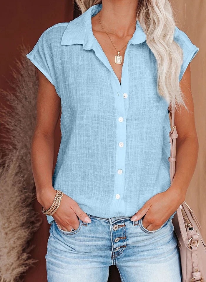 Chemisier Décontracté Adèle Femme - Bleu