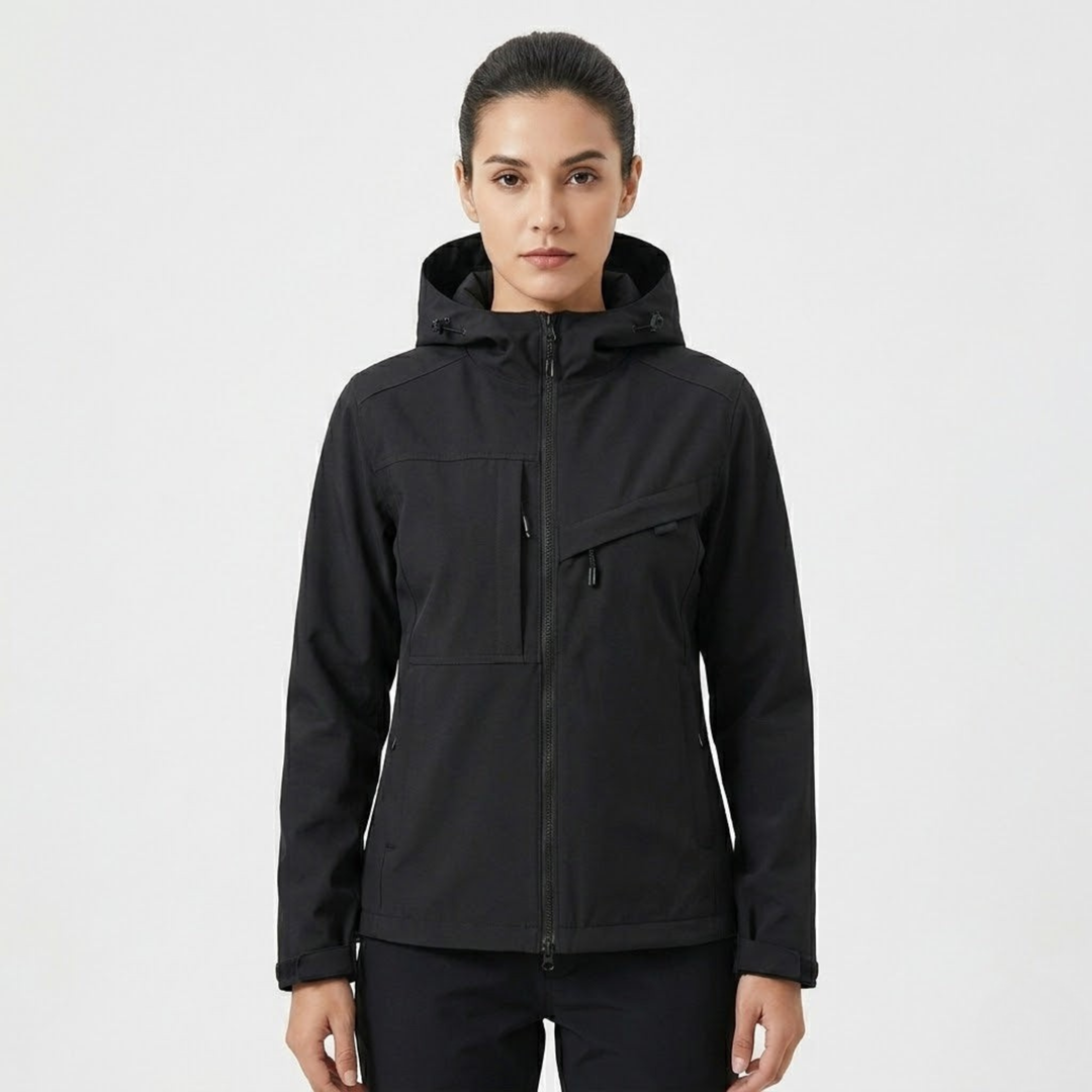 Veste de Pluie Justine Femme Imperméable | Capuche, Coutures Étanchées 0