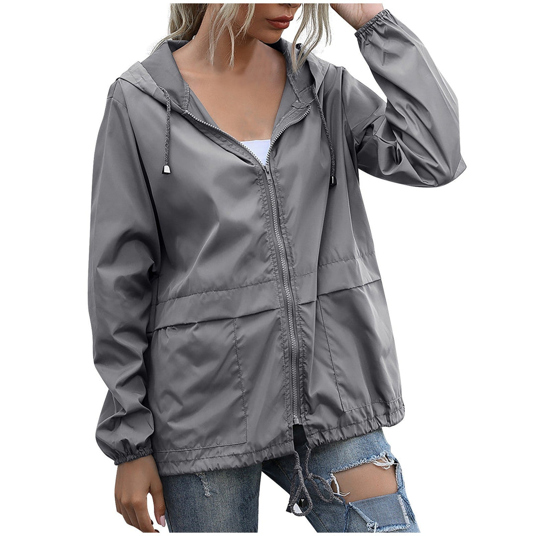 Veste de Pluie Légère Rose Femme | Déperlante, Capuche, Zippée 1