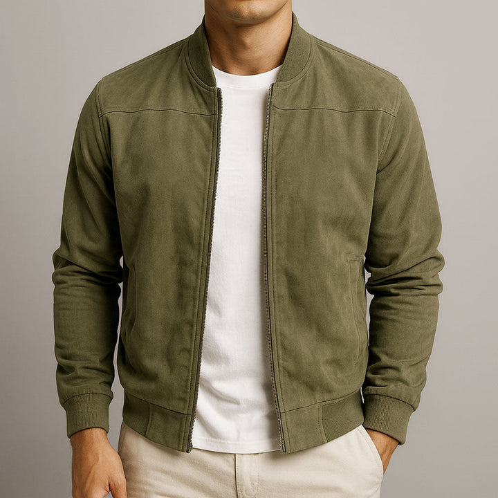 Veste en Cuir Suédé Simon | Silhouette Épurée, Urbaine Homme 1