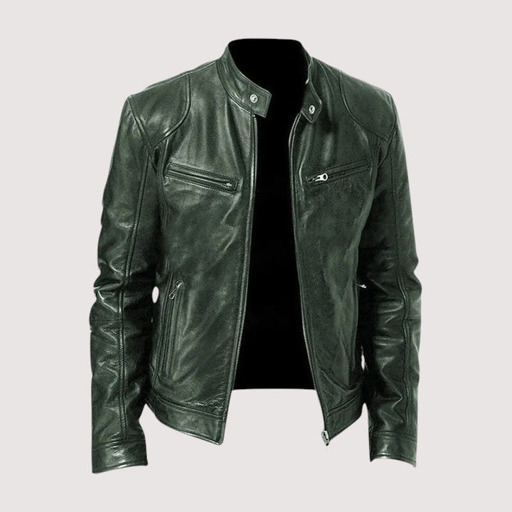 Veste en Cuir Romain | Coupe Ajustée et Intemporelle pour Homme 2