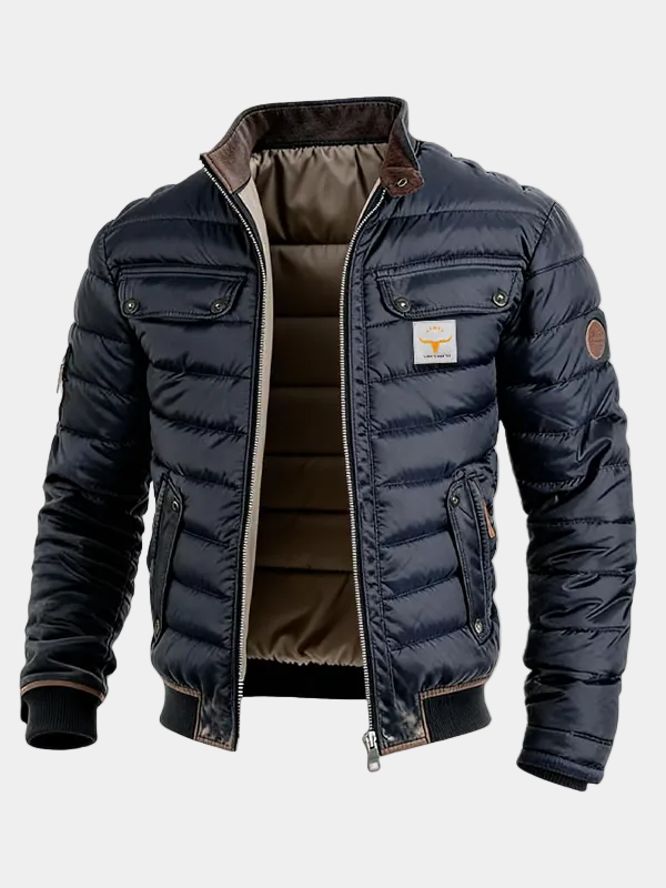 Veste Matelassée Tom | Col Montant, Matelassage Horizontal Homme 0